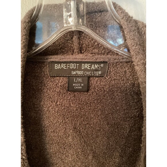 BAREFOOT DREAMS SIZE L/XL COCOA BROWN BAMBOO CHIC LITE CARDIGAN SWEATER - Picture 5 of 6